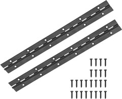 Stainless Steel Continuous Piano Hinges, 12” Heavy Duty, 2 Pcs with Screws