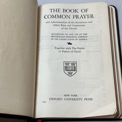 1952 Black Morocco Leather Lined BOOK OF COMMON PRAYER, Oxford University Press