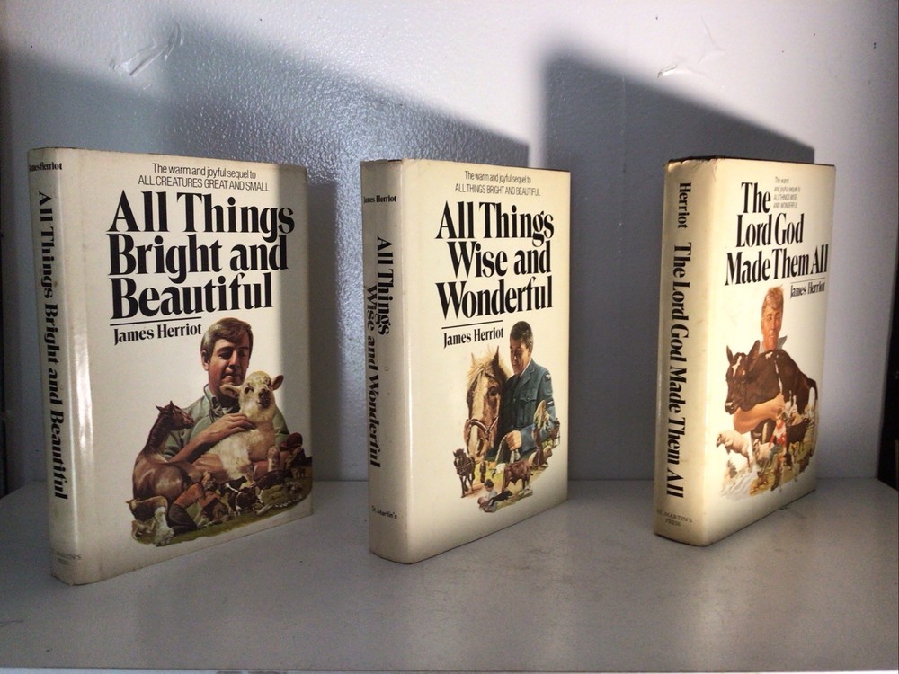 James Herriot 3 Book Lot – All Creatures Series 1st Ed HC/DJ