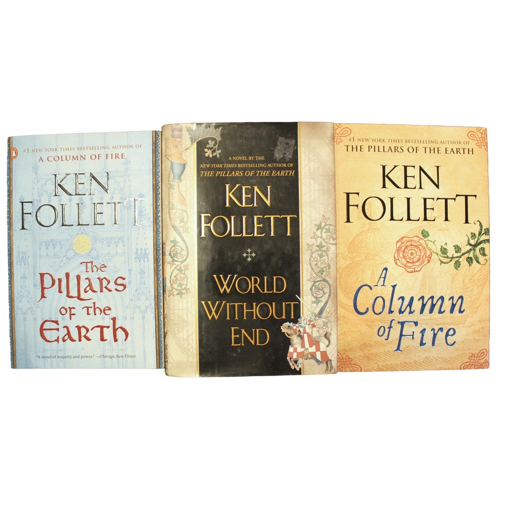 Ken Follet Pillars of the Earth World Without End Column of Fire Book Lot