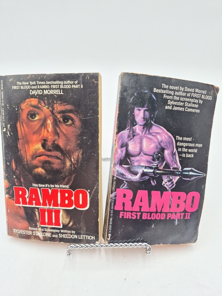 Rambo First Blood Part II & lll David Morrell 1985 Jove Movie Tie-In Paperback