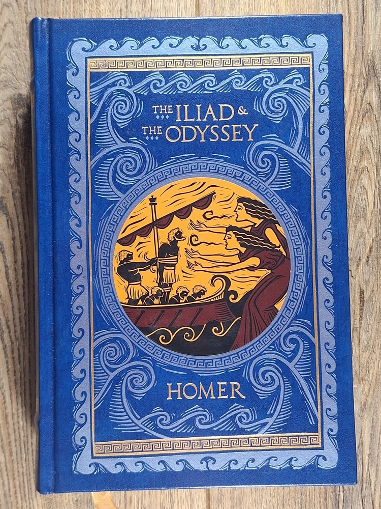 The Iliad and the Odyssey by Homer – Barnes and Noble Bonded Leather 2008 HC 1st