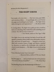 Night Circus : A Novel by Erin Morgenstern – 2012 Anchor Books PB