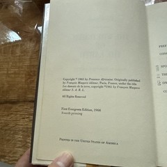 WRETCHED OF EARTH By Frantz Fanon First Evergreen Edition 1966 Hardcover
