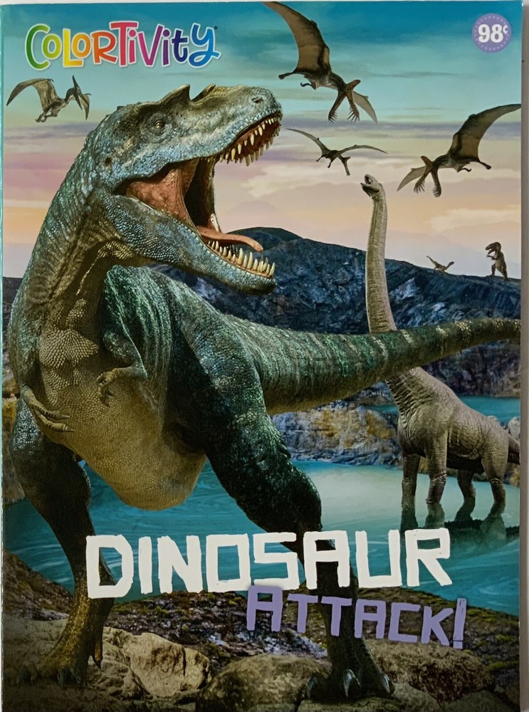 Colortivity Dinosaur Attack! Coloring & Activity Book