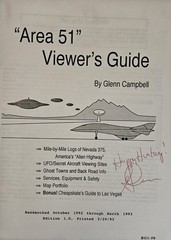 Area 51 Viewer’s Guide By Glenn Campbell Edition 1.0 Printed 3/29/93 SIGNED USED