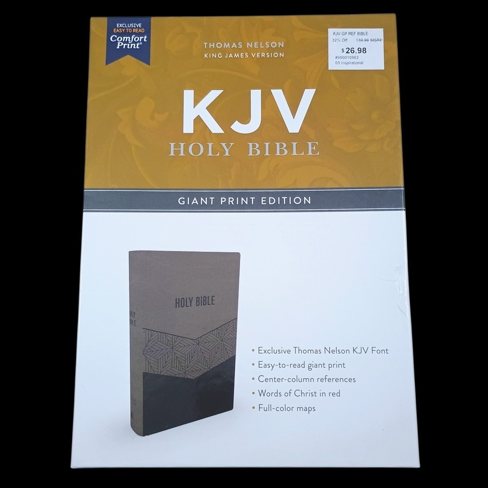KJV Holy Bible Thomas Nelson King James Version Brown Leathersoft Giant Print