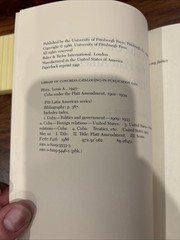 CUBA UNDER THE PLATT AMENDMENT, 1902-1934