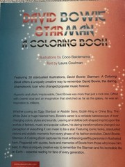A Coloring Book David Bowie Starman – (Read Description) NEW – NO PAGES COLORED