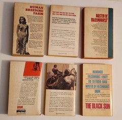 Vtg Lot of 6 Kyle Onstott/Lance Horner Paperbacks:Mandingo/Falconhurst/Black Sun