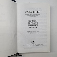 Kenneth Copeland Bible 1991 Genuine Leather Navy Blue Reference Concordance KJV