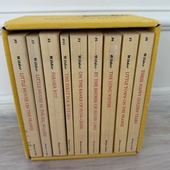 Vintage Little House on the Prairie BOX SET 9 BOOKS Laura Wilder Yellow 1971