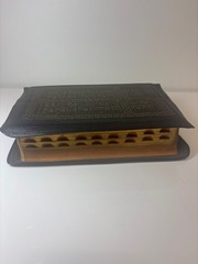 The Holy Bible 1950 Golden Book Thumb Leather Binding Leonard Mounteney KJV VTG