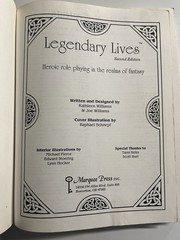 LEGENDARY LIVES – 2nd Edition (1993) Fantasy RPG Book Marquee – RARE Old School