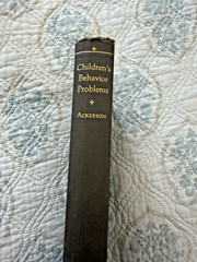 1931 Children’s Behavior Problems Ackerson 1st Ed Univ Chicago Psychology Wells