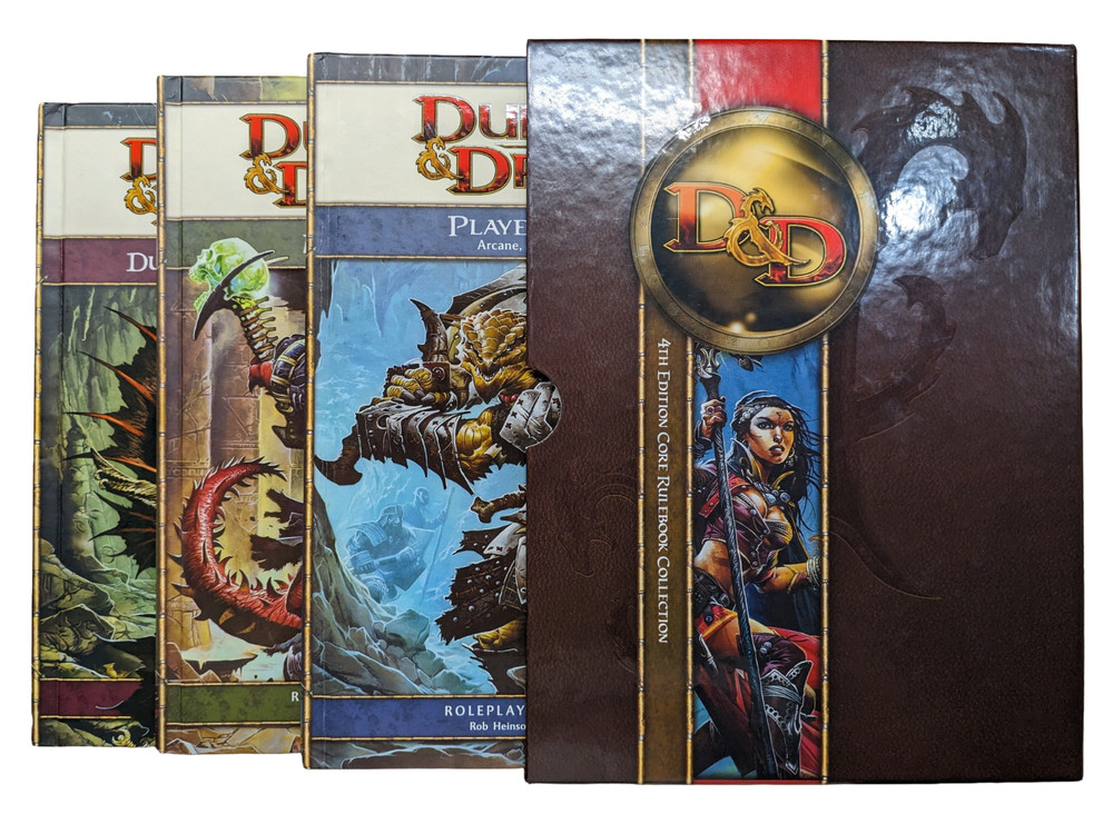 Dungeons and Dragons 4th Edition Core Rulebook Collection D&D 4e w/Slipcase VG-