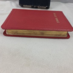 Vintage Pocket Size Oxford KJV TEXT BIBLE 01153x Red Leather Gilt Box
