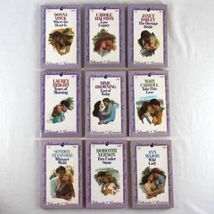Silhouette Romance Novels Lot of 35 Books Vintage 1981 Purple Cover