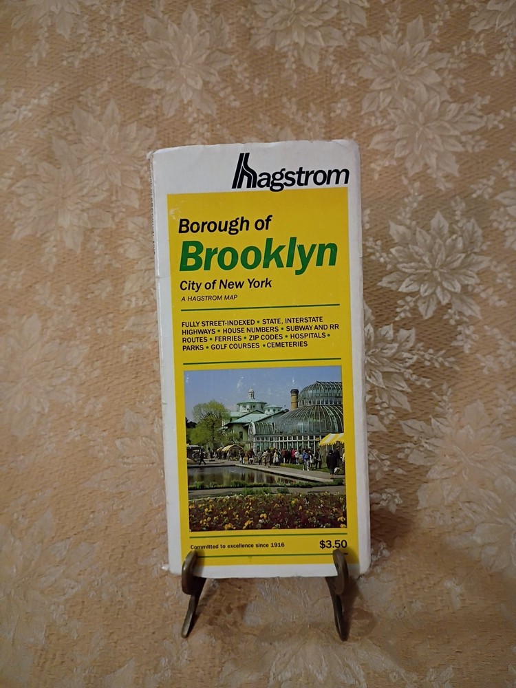 Hagstrom Borough of Brooklyn City of New York Street Map Folded Vintage Book