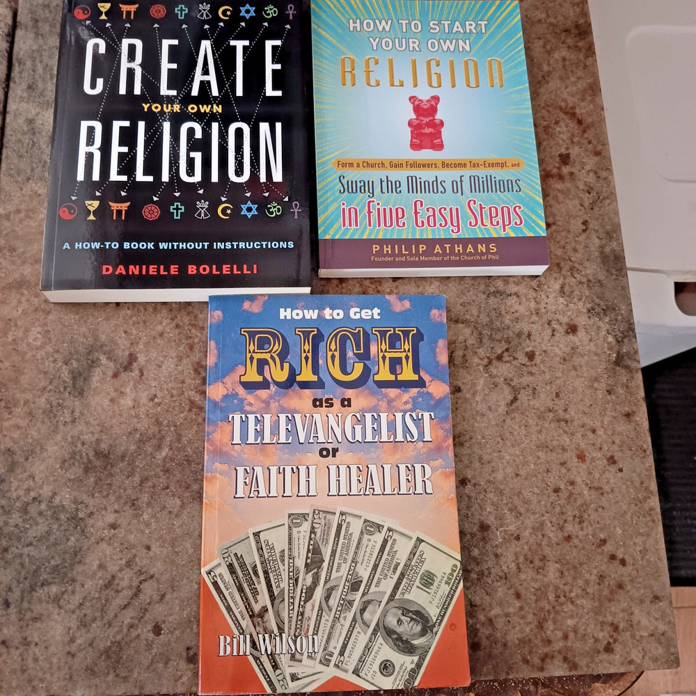 GET RICH START YOUR OWN RELIGION CULT LOT OF THREE BOOKS PALADIN PRESS FREE SHIP