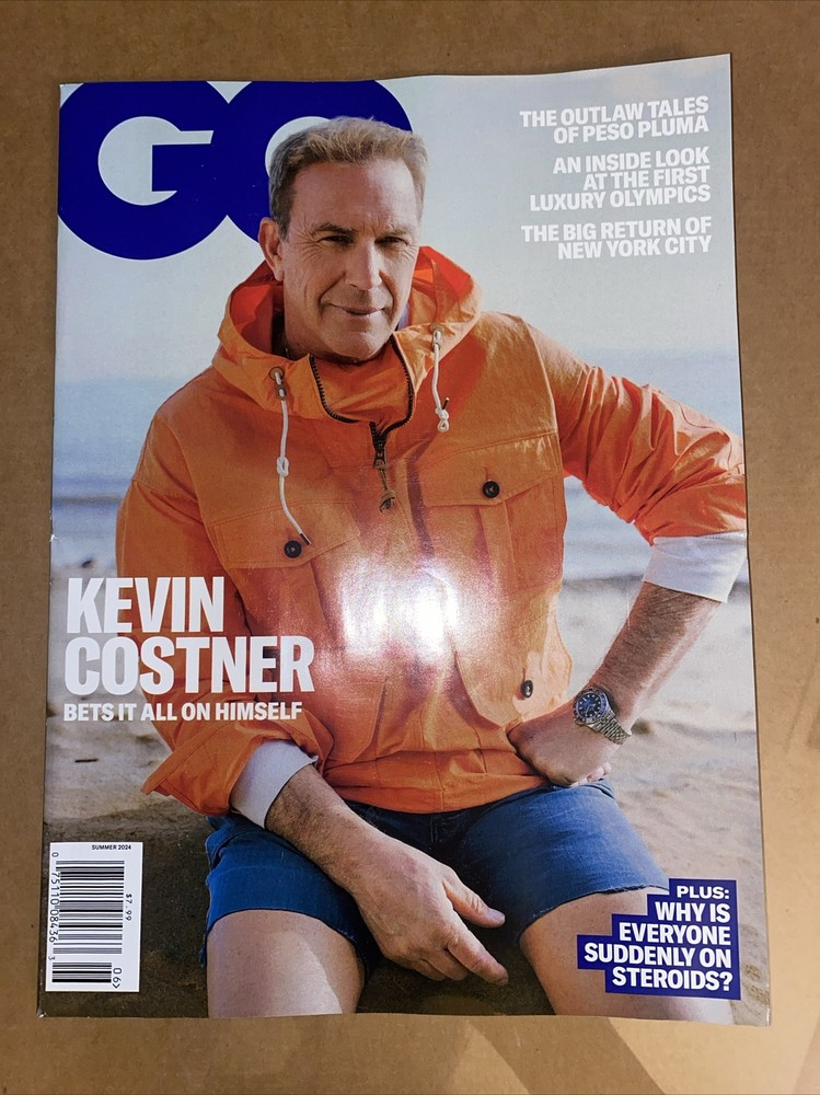 GQ Magazine Summer 2024 Kevin Costner Bets It All On Cover NEW Olympics USA 114p