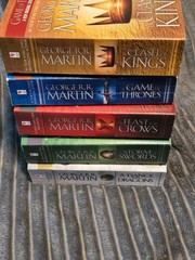 GAME OF THRONES BOOK SET 1-5 GEORGE R.R. MARTIN A SONG OF ICE AND FIRE SERIES