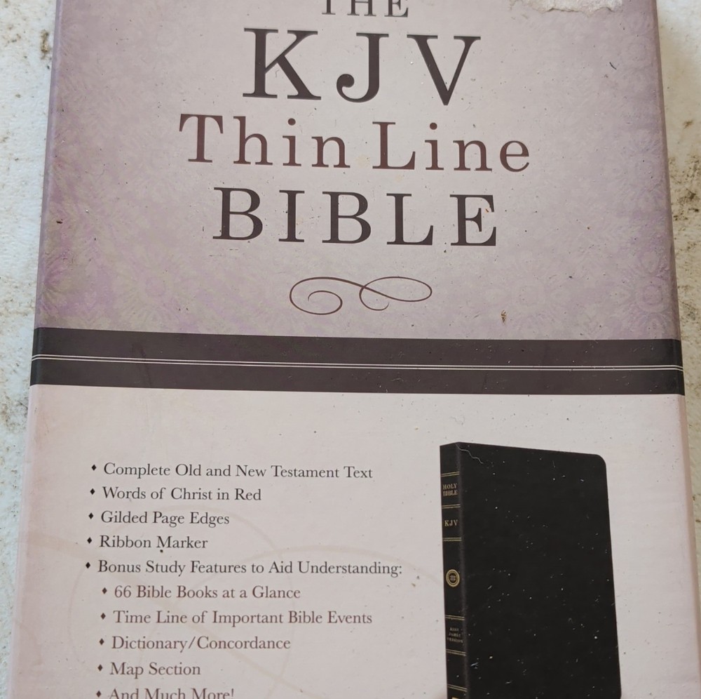 The KJV Thin Line Bible Hardcover English Gilded Page Edges Ribbon Marker
