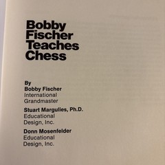 Bobby Fischer Teaches Chess Hardcover Xerox 1966 fourth printing