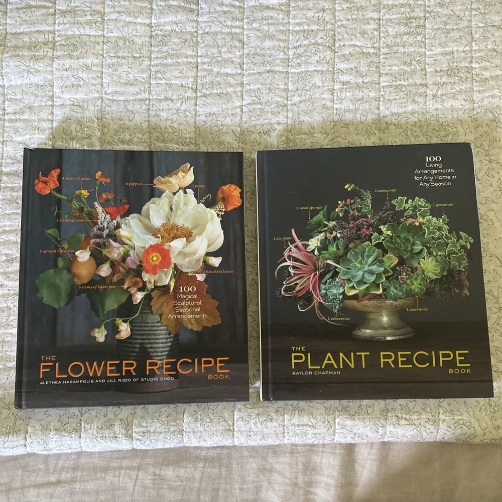 Set/2 The Flower Recipe Book The Plant Recipe 100 Floral Seasonal Arrangements