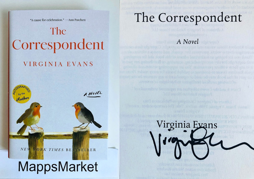 SIGNED The Correspondent: A Novel by Virginia Evans (2025, Hardcover)