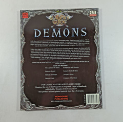 The Slayer’s Guide to Demons Mongoose Publishing 2003 RPG D20 Sourcebook Paperba