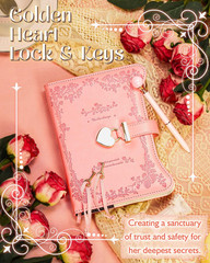 hi! SCI Diary with Lock and Keys for Girls & Women, 360 Pages Journal with Lock