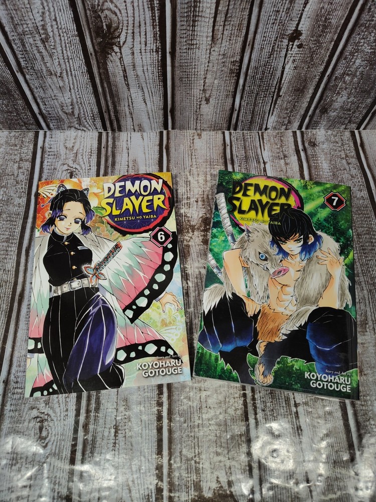 Demon Slayer Kimetsu No Yaiba Vol. 6 & Vol. 7 By Koyoharu Gotouge Set of 2 Books