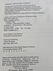 Basic Computer Games Microcomputer Edition David Ahi Early Home Computer 1st Ed