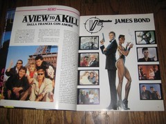 Pix Italian Magazine 85 Duran Duran Fold out Poster! A View To A Kill