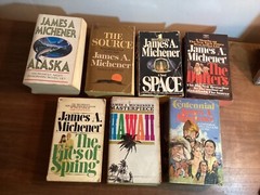 JAMES A. MICHENER Books LOT OF 7 Vintage Paperback Softcover MIXED Set 1960-1988