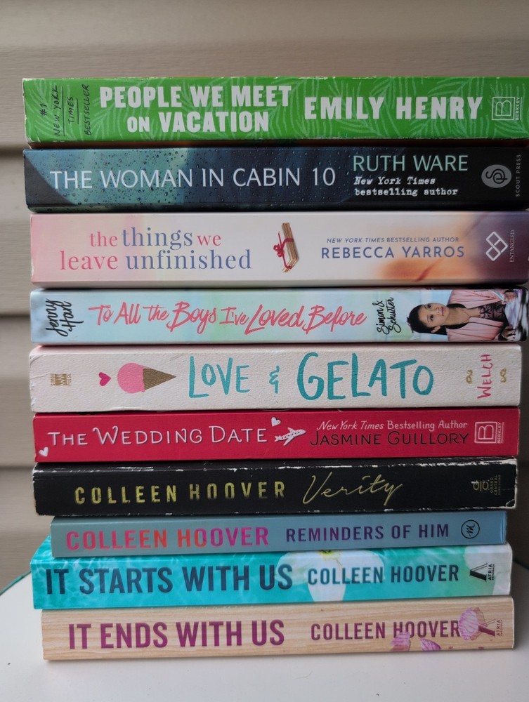 BookTok Book Lot of 10 Colleen Hoover Emily Henry Rebecca Yarros Jenny Han