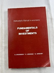 Fundamentals of Investments Stevenson Jennings 1976 West Publishing Co. + Manual