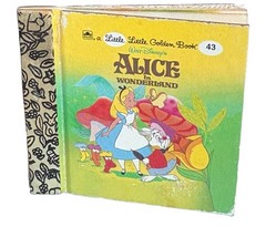 Vtg 1991 A Little Little Mini 2.75” Golden Book #43 Alice In Wonderland – Disney