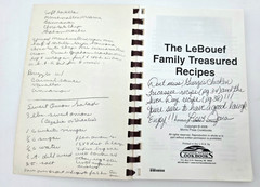 LeBouef Family Treasured Recipes Spiral Cookbook 2006 Morris Press Comb Bound