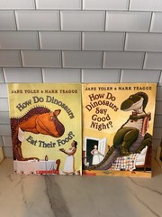 Lot of 2 HOW DO DINOSAURS Series Books Jane Yolen & Mark Teague