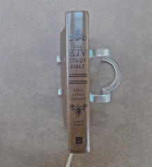 King James Study Bible Red Letter Faux Leather, Teal Inlay, Large Print, Indexed
