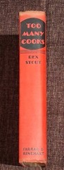 Rex Stout Too many cooks Nero Wolfe Farrar 1st/ 2nd with recipe pages intact
