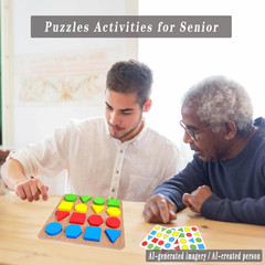 Puzzles Gifts for Dementia,Alzheimers Activities & Memory Games for Seniors,Geom
