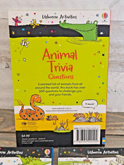LOT (3) Usborne Trivia Questions Books – Animal Dinosaur General Knowledge – NEW