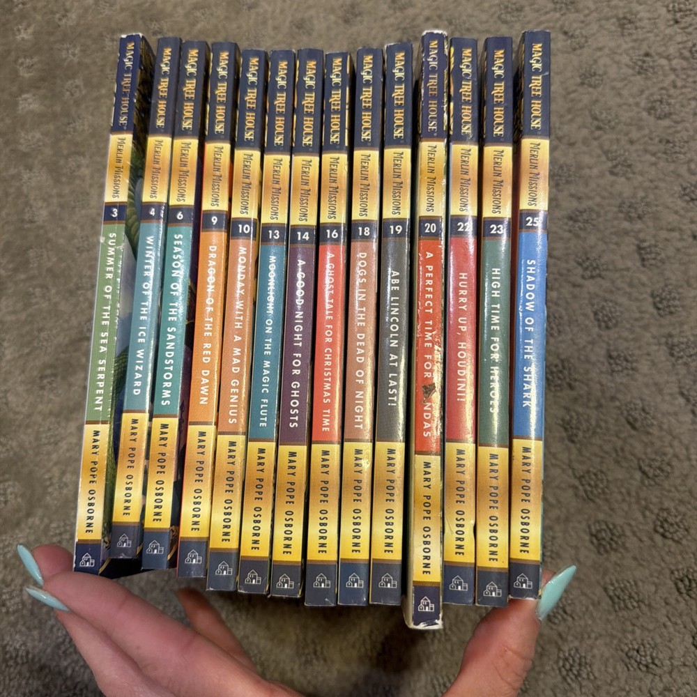 Lot of 14 Different Magic Tree House Merlin Missions Books by Mary Pope Osborne