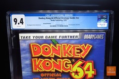 CGC 9.4 – Donkey Kong 64 Official Strategy Guide [ w/ Poster] 1999 NEW!
