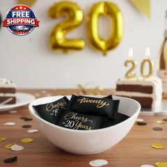 100 Count Cheers to 20 Years Buttermints 13 Oz Individually Wrapped Candy 20Th B