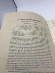 Allaben Genealogical Chart Guide To Trace Your Own Ancestry 12 Pages Of Charts