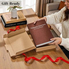 Beautiful Decorative Books, Set of 3 Stackable Fake Books for Coffee Table, Shel